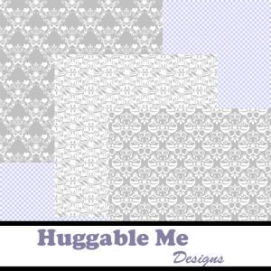 Gray Damask Paper - Silver Damask Paper For..