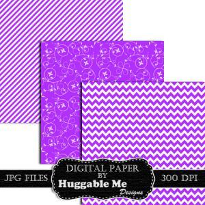Violet Scrapbook Paper - Instant Download Purple..