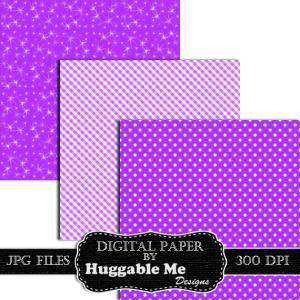 Violet Scrapbook Paper - Instant Download Purple..