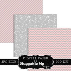 Digital Download Pink and Grey Patt..