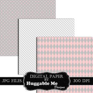 Digital Download Pink and Grey Patt..