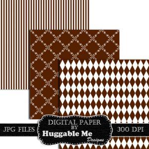 Digital Download Brown and White Pa..