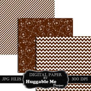 Digital Download Brown and White Pa..