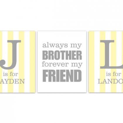 Digital Download - Brothers Wall Art, Personalized..