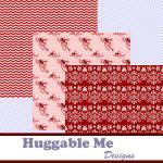 Digital Scrapbooking Paper Red And White Digital..