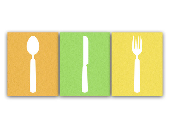 Digital Download - Kitchen Art, Instant Download, Fork And Spoon Wall Decor, Kitchen Utensil Art, Home Decor - Home60