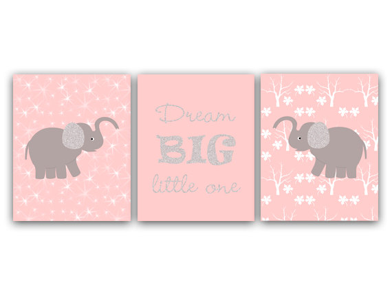 Digital Download Baby Girls Nursery Decor Dream Big Little One