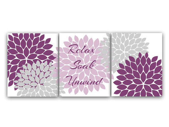 Digital Download Bathroom Wall Art Relax Soak Unwind Instant Download Bath Art Printable Modern On Luulla