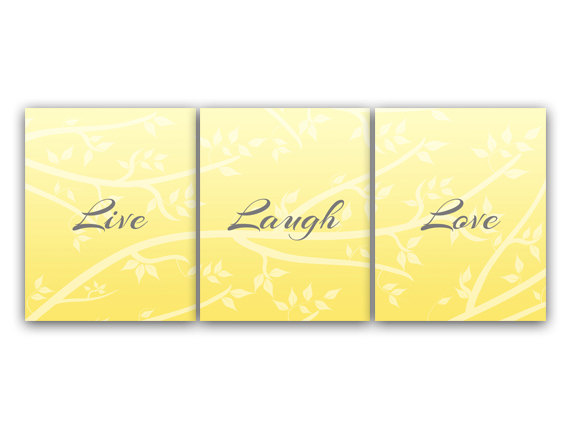 Digital Download Home Decor Wall Art Live Laugh Love Instant Download Yellow Grey Art Tree Artw On Luulla Printable abstract art print, printable wall art.
